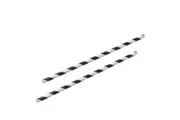 My Decorations 200 Pack Black White Drinking Straws Biodegradable Eco Paper Birthday Party Event Bistro Bar Cafe Take Away Party Tableware & Serveware