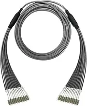 VJSUWI OM1 OM2 Armored Connection Cable 12 Core Grey SC 50-120 m 100m80m60m70m 12C LC FC ST Multimode 12 Fibre Optic Jumper for Outdoors (60 m SC-SC OM2)