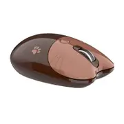 Cute Noiseless Computer Mouse with 2.4G Portable USB Receiver and 3 Adjustable DPI M3DM-Coffee Color