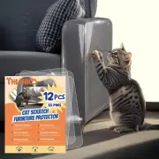 12 Pcs Cat Scratch Furniture Protector Single Side Couch Protector from Cat C...