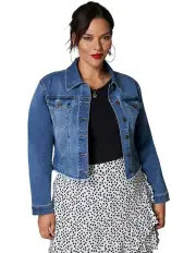 [Sunday in the City] Chatterbox Crop Denim Jacket in Denim
