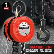 1Ton 10FT Manual Chain Puller Block Hoist Lift Hand Tool w/ Heavy Duty Hooks