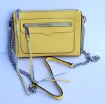 REBECCA MINKOFF AVERY YELLOW LEATHER CROSSBODY BAG NEW AUTHENTIC