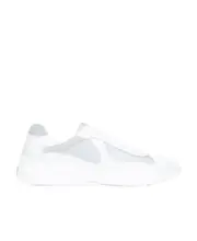 Prada America's Cup Lace-Up Sneakers UK10.5,UK6.5,UK9,UK7.5,UK10,UK8,UK7,UK5.5,UK11,UK12,UK8.5,UK9.5,UK6,UK5 White/Silver