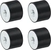 uxcell 4Pcs 40 x 30mm M10 Thread Female Rubber Mounts, Vibration Isolators, Replaces Anti Vibration Pads Flat Silent Block Base Block