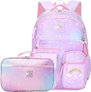 [BYXEPA] Backpacks for Girls School Cute Kids Backpack Bookbags with Insulated Lunch Box Set for School Elementary girl