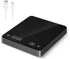 AMIR Digital Kitchen Scale with Timer, Drip Espresso Scale 3kg/0.1g High Prec...