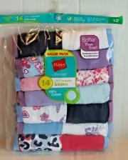 Hanes Girl's 14-Pack Bikinis Panties Bikini Underwear Size 12 Multi Assorted