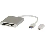 [TechBrands] USB 3.0 Memory Card Reader with USB Type-C Adaptor