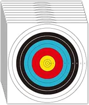 Three Archers Targets Paper Standard Archery 40cm 10 Ring Bow and Arrow Targets for Hunting & Shooting Archery Accessories for Target Practice