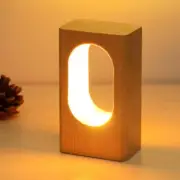 LED Wood Desk Lamp, Bedroom Bedside Night Light, Dimmable Led Lighting