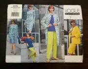 Vogue Wardrobe 2285 Career Blazer Jacket Dress Top Skirt Pants Sz 8-12 Uncut