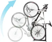 Bicycle Floor Stand - Portable & Stationary Space-Saving Rack with Adjustable Height for Indoor Bike Storage