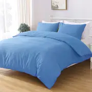 LINENOVA 2000TC Hotel Soft Quilt Cover Pillowcases Set(Ocean,Queen)