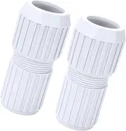 Dairrr Fuuu Pool Telescoping Pole Cam Lock Replacement 2pc, EZ Lock Cam for Telescopic Swimming Pool Poles, Fit for 3 Section Pole with Twist Lock, White