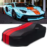 For Lamborghini Aventador Car Full Cover Satin Stretch Scratch Dust Proof Indoor