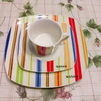 在飛比找Yahoo!奇摩拍賣優惠-MANGO 咖啡杯盤+餐盤1組