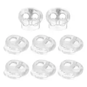 4mm Dia Plastic Cord Lock - 8Pack - Good for Drawstring Backpack - Transparent
