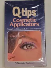 Vintage Q-tips Cosmetic Applicators, 74 Count Unique Shape, New Sealed Box