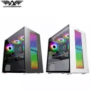 PC Case Armaggeddon Tron VII Tempered Glass mATX Gaming Case White & Black