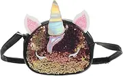 [FOYTOKI] Unicorn Messenger Bag Little Girls Handbags Toy Bag for Kids Handbag for Women Purse for Teen Girls Crossbody Bags for Women Trendy Bodice Toddler Bag Sequins Cosmetic Girl Child