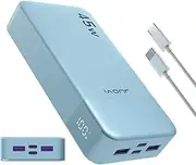 [JUOVI] 20000mAh Portable Power Bank, 45W Fast Charging Powerbank with LED Display, USB C Powerbanks & Travel-Friendly Battery Pack, Portable Phone Charger for iPhone, iPad, Samsung, Android & More