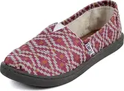 [TOMS] Youth Classic Slip-On Shoes, 6 M US Big Kid, Red Diamond Woven