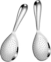 CONGARTENO 2pcs Stainless Steel Rice Spoon Non Stick Kitchen Utensils for Convenient Meal Serving for Home and Restaurant Use Easy to Clean and Lightweight