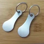 1/2pcs Metal Shopping Cart Tokens Trolley Token Key Ring Decorative Keychain