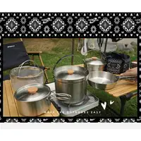在飛比找樂天市場購物網優惠-NOBANA 5件式不鏽鋼湯鍋 不銹鋼鍋具 露營不鏽鋼鍋具 