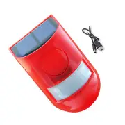 1 PC Waterproof Solar Motion Sensor Alarm 110db Siren Strobe Light Alarm Lamp