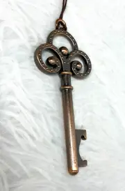 Skeleton Key Bottle Opener Bronze Tassel Boxed Wedding Party Thanks You Gift