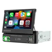 1DIN Car Radio MP5 Player Retractable Screen Head Unit For Carplay Android Auto