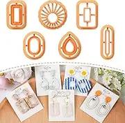 Puocaon Basic Geometric Clay Cutters - 6 Pcs for Polymer Clay Earrings, Circle & Drop Dangle Cutters for Jewelry