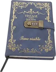 HOUDERCO Vintage Password Lock Notebook Multi Functional Planning Notepad for Students PU Journal with Magnetic Buckle present for Writing Note Taking