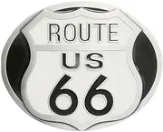 [JEAN'S FRIEND] Antique Brushed Silver Enamel US Biker Rider Road Belt Buckle for Men also Stock in US