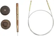 Lantern Moon Fixed Cords 8" (16" W/Tips)-Stainless Steel W/Gold Plated Connectors -LM350610