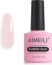 AIMEILI Rubber Base Color Gel for Nail, Soak Off UV LED Gel Nail Polish, Correcting Coating with Enhanced Adhesion (435) 10ml