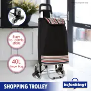 Shopping Cart Trolley Foldable Grocery Luggage Basket Bags Market Wheel Carts