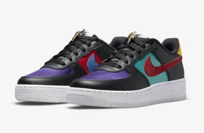 Nike Air Force 1 LV8 EMB NBA WNBA Black Teal DN4178 001 - SIZE 6.5Y / 8 WOMENS