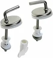 2Pcs Toilet Seat Fix Fitting Stainless Back to Wall Replace Quick Release Hinges