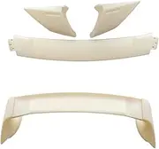 Compatible For Honda Civic 2006-2011 ABS FD2 Spoiler Three Parts Or Four Parts Civic Car Boot Cover Rear Wing(3 Parts No Paint)