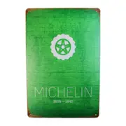 2x Tin Sign Michelin 1859-1940 Sprint Drink Bar Whisky Rustic Look