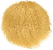 uxcell 1-Pack Faux Fur Pom Poms, 1.2 Inch/ 4.7 cm Soft Fluffy Pompoms Balls with Elastic Loop for Hats/Bags/Keychains/Knitting Accessories/DIY Crafts [Ginger Yellow]