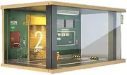 Car Garage Protective Organizer Scene 1/18 Garage Scene Wooden Parking lot Simulation car Model dust Cover Ornaments Simulation Parking lot Mode(1/18 Maintenance Scene)