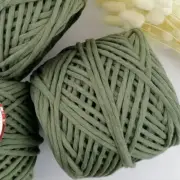 Macrame Natural Cotton Cord 3mm Green Colour 1Kg