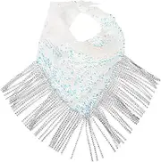 [Holiberty] Sequin Fringe Bandanas Rhinestone Tassel Western Cowgirl Scarf Bachelorette Veil Headband Disco Rave Party Favors