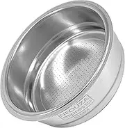 NEOUZA 51mm 304 Stainless Steel Filter Sieve Basket 1 Cup Basket for Bottomless Portafilter,Compatible with Delonghi,Breville Coffee Espresso Machine (1 Cup)