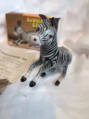 LITHO TIN TOY MS505 JUMPING ZEBRA WIND UP CLOCKWORK - NIB VINTAGE CHINA