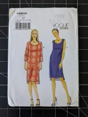 VOGUE PATTERNS V8809 SIZE: B5 (8-10-12-14-16) VERY EASY VOGUE UNCUT
